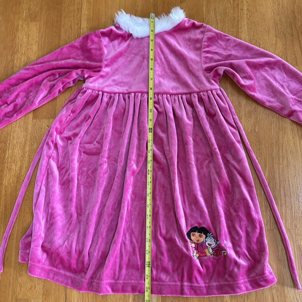 Vintage Nick Jr. Dora the Explorer Pink Dress 6/6X Embroidered Dora Boots Y2K